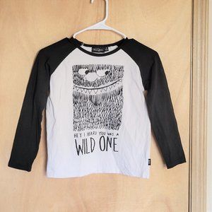 Rock Your Kid T-shirt Size 7 Wild One Raglan Look